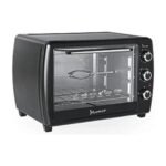 فرن كهربائي آي هوم KI-7100 سعة 45 لتر، 1200 وات، شواية، مؤقت 90 متر، ترموستات، أسود (ضمان دولي)