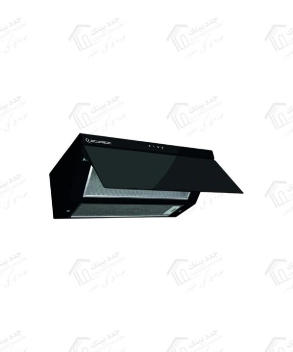 شفاط إيكوماتك ديكوري 90 سم قوة الشفط 500 م3/س كريستال أسود H9205GLT
