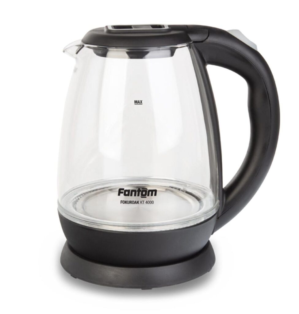 Phantom Electric Kettle Pyrex 1.8L 1800W KT 4000