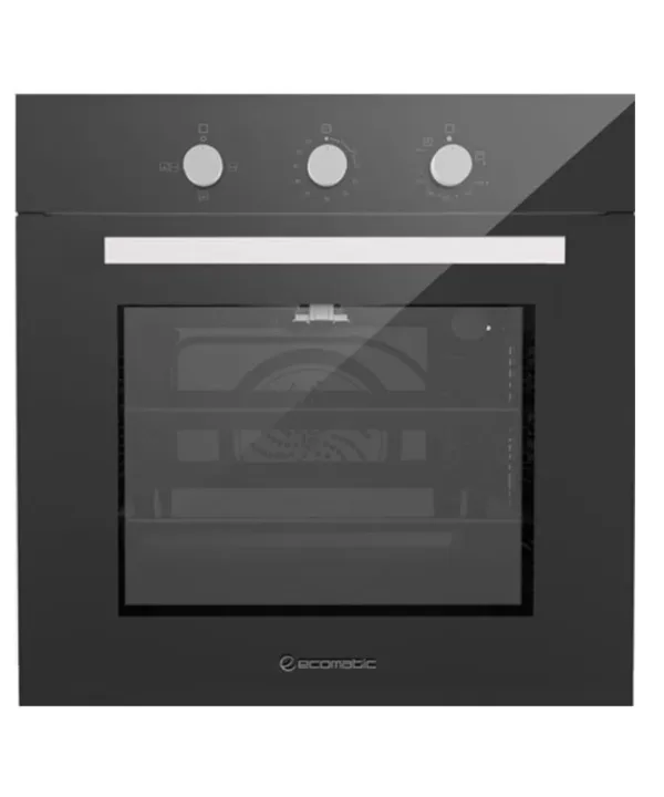 Ecomatic Built-in Gas Oven 60cm Crystal Black Gas Grill 67L G6404GT