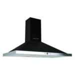 ايكوماتيك شفاط هرمي ديجيتال 90 سم قوة الشفط 650 م3/س أسود بفريم أستانليس H96IBKD