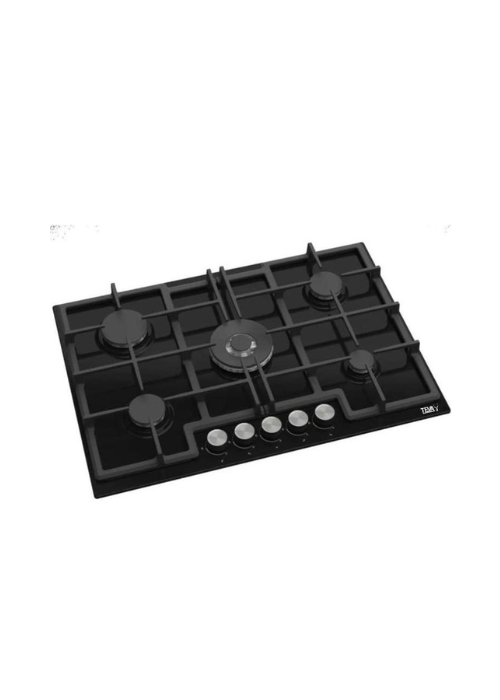 Teva Built-in Gas Hob 90cm 5 Burners Black ED045