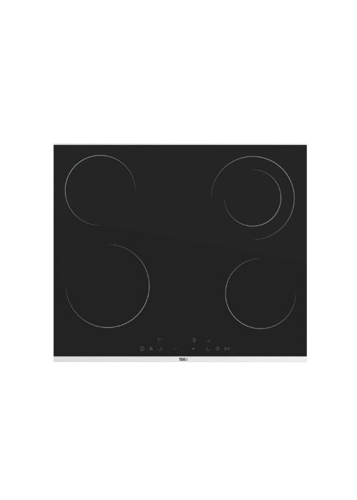 Teva Built-in Electric Hob 60cm 4 Cooking Zones Black MS263