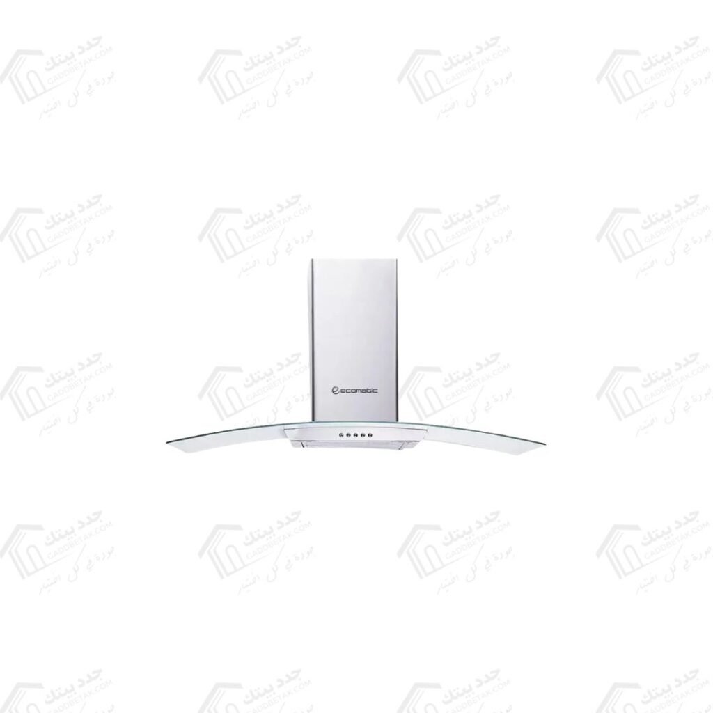 ايكوماتيك شفاط ديكورى 90 سم كريستال كيرفي استانليس قوة الشفط 750 م3/س H9207KGBX