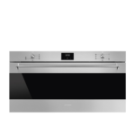 سميج فرن بلت ان غاز 90 سم 118 لتر بشواية كهرباء استانلس ستيل ديجيتال SF 9300 GVX1