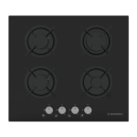 Ecomatic Built-in Gas Hob 4 Burners 60cm Crystal Black Glass S607RBS