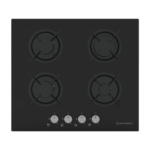 Ecomatic Built-in Gas Hob 4 Burners 60cm Crystal Black Glass S607RBC