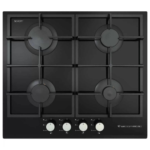 Ecomatic Built-in Gas Hob 4 Burners 60cm Crystal Black Glass S627QC