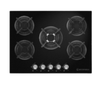 ايكوماتيك مسطح غاز بلت ان 5 شعلة 70 سم كريستال أسود S707RC