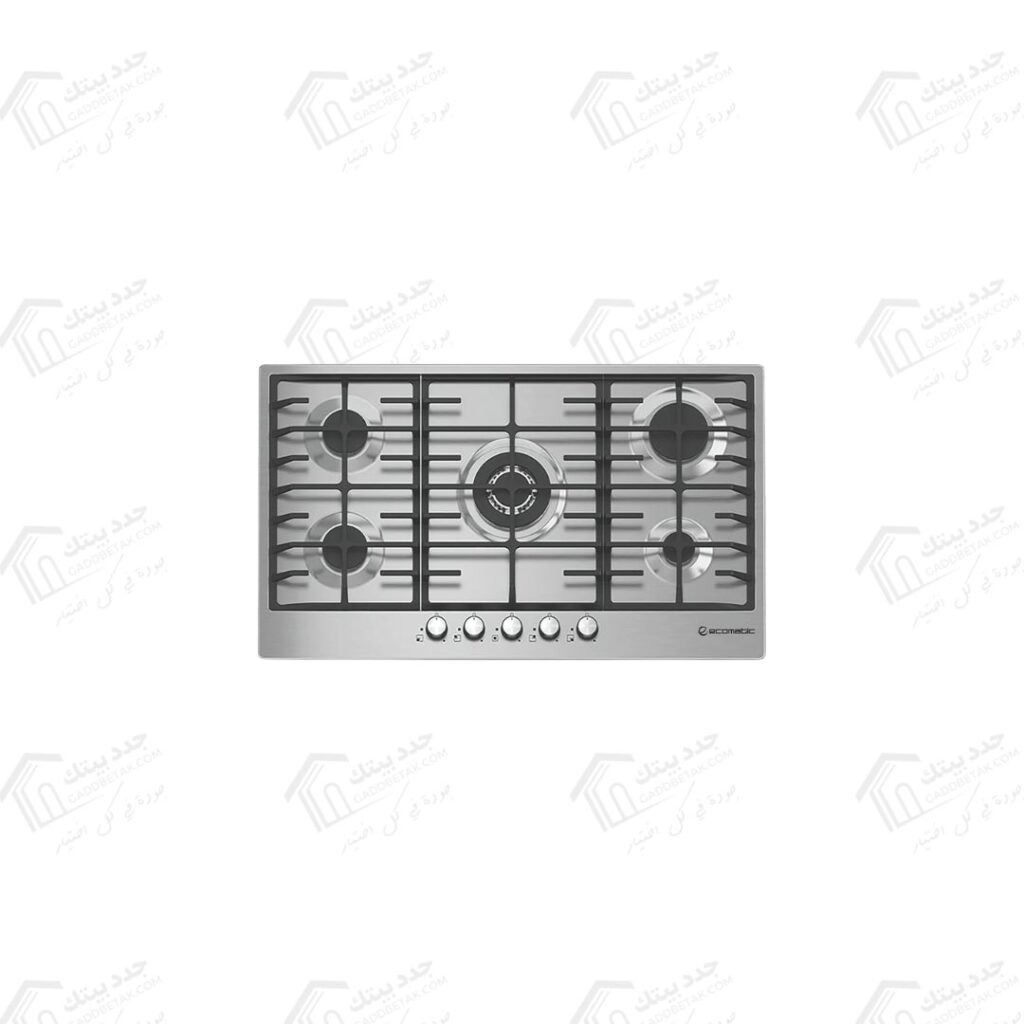 ايكوماتيك مسطح غاز بلت ان 5 شعلة 90 سم استانليس S903C