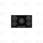 ايكوماتيك مسطح غاز بلت ان 5 شعلة 90 سم كريستال اسود S917DC