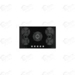 ايكوماتيك مسطح غاز بلت ان 5 شعلة 90 سم كريستال اسود S917DC
