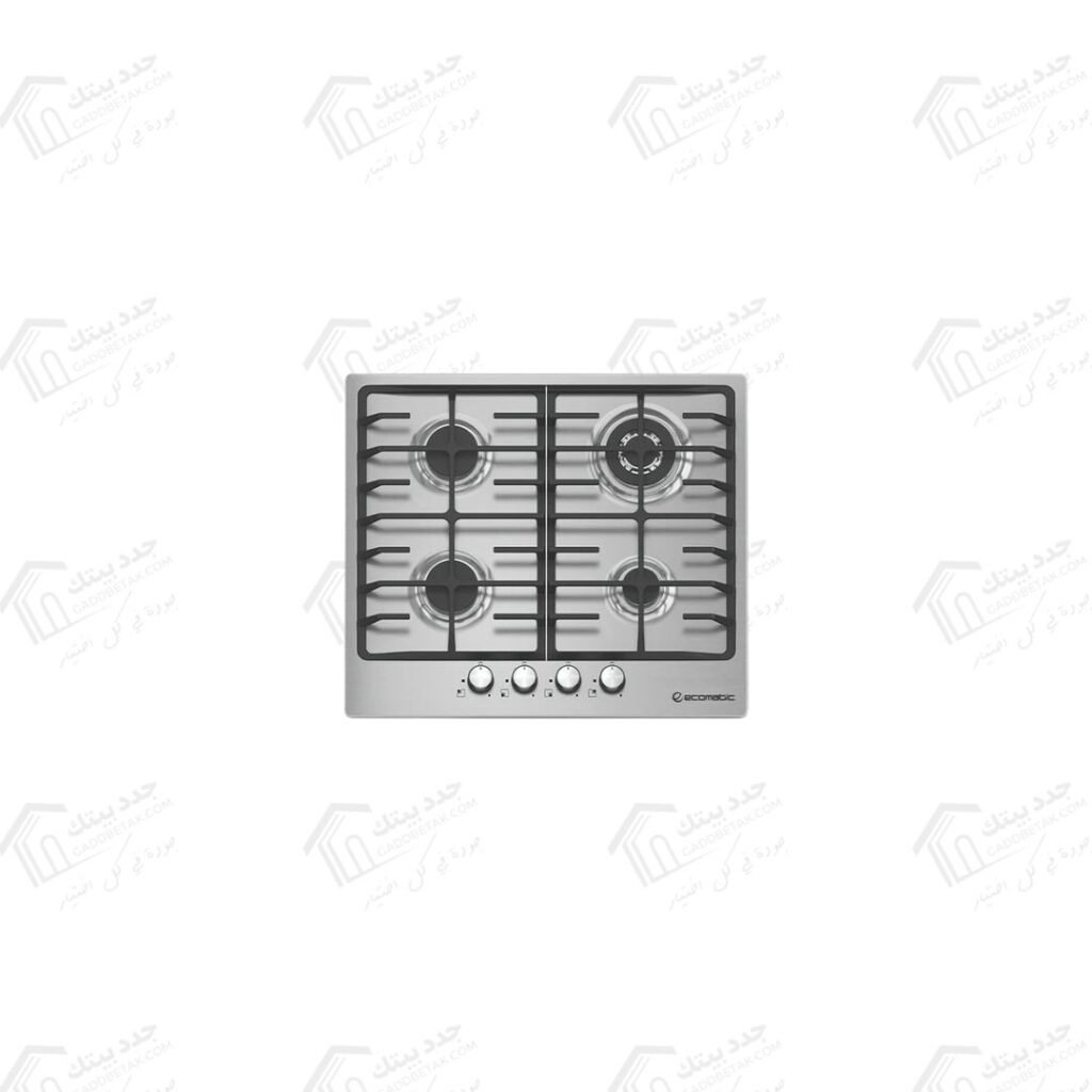 ايكوماتيك مسطح غاز بلت ان 4 شعلة 60 سم استانليس S603C
