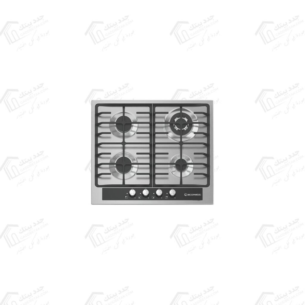 ايكوماتيك مسطح غاز بلت ان 4 شعلة 60 سم استانليس S603GC