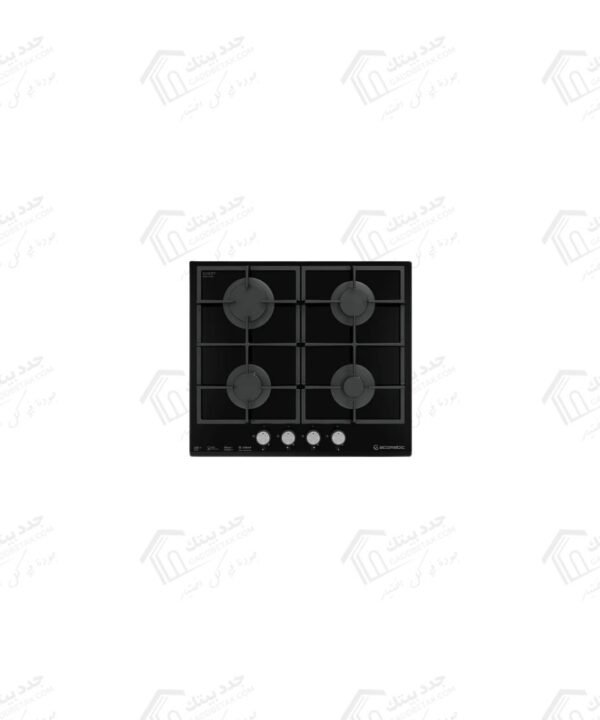 ايكوماتيك مسطح غاز بلت ان 4 شعلة 60 سم كريستال أسود S627QC