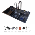 Purity Smart Black Stainless Kitchen Sink PSM 850 BL