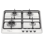 ناردي مسطح غاز 4 شعلة فضي VG 40 E AV