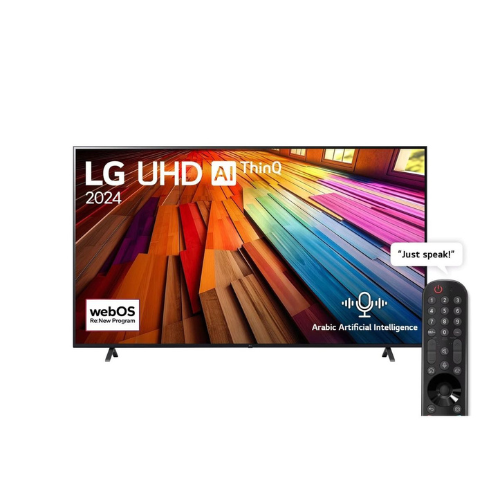 ال جي شاشة تلفزيون 43 بوصة سمارت LED، بدقة 4K UHD، بريسيفر داخلي 43UT80006LA