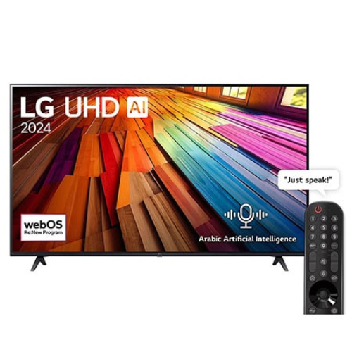 ال جي شاشة تلفزيون سمارت 65 بوصة LED، دقة 4K UHD، بريسيفر داخلي 65UT80006LB