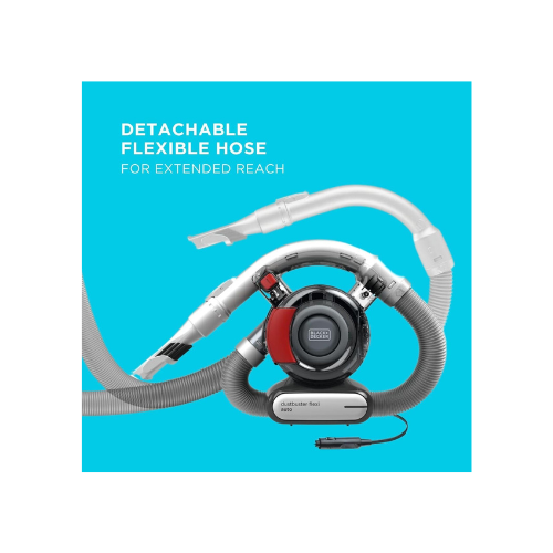 Produktbild von Black Decker PD1200AV-XJ Dustbuster PD1200AV Flexi PD1200AV Auto Handstaubsauger Mit Flexiblem Saugschlauch Mit 12v Anschluss Auto Beutellos 1x Staubsauger Inkl Fugenduese Und Polsterbuersterot