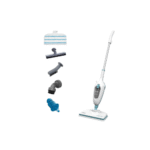 بلاك آند ديكر ممسحة بخار 5 في 1 مع بخار شديد التسخين مع 5 ملحقات، رأس دوار، 1300 واط، 380 مل، أبيض - Fsmh13E5-B5