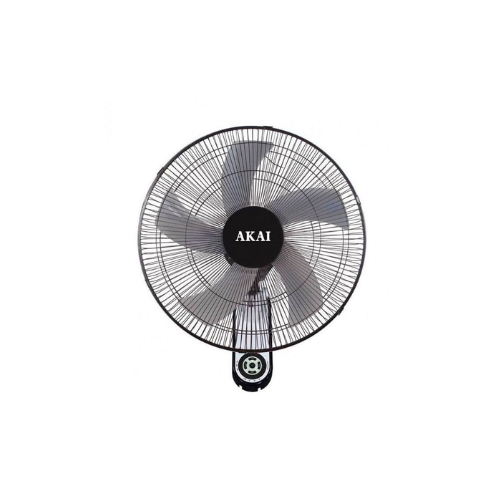 مروحة حائط اكاي بدون ريموت كنترول، 18 بوصة، اسود - AK-WF18