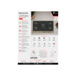 Kitchen Line Built-in Gas Hob 90cm 5 Burners Oyster Surface Black ZP.OY5020 - Image 3