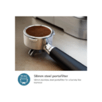 ⁦ماكينة تحضير الاسبرسو فيليبس Barista Brew نصف اوتوماتيكية مع عصا بخار، بقوة 1350 وات، 15 بار، فضي - PSA3228/01⁩ - الصورة ⁦2⁩