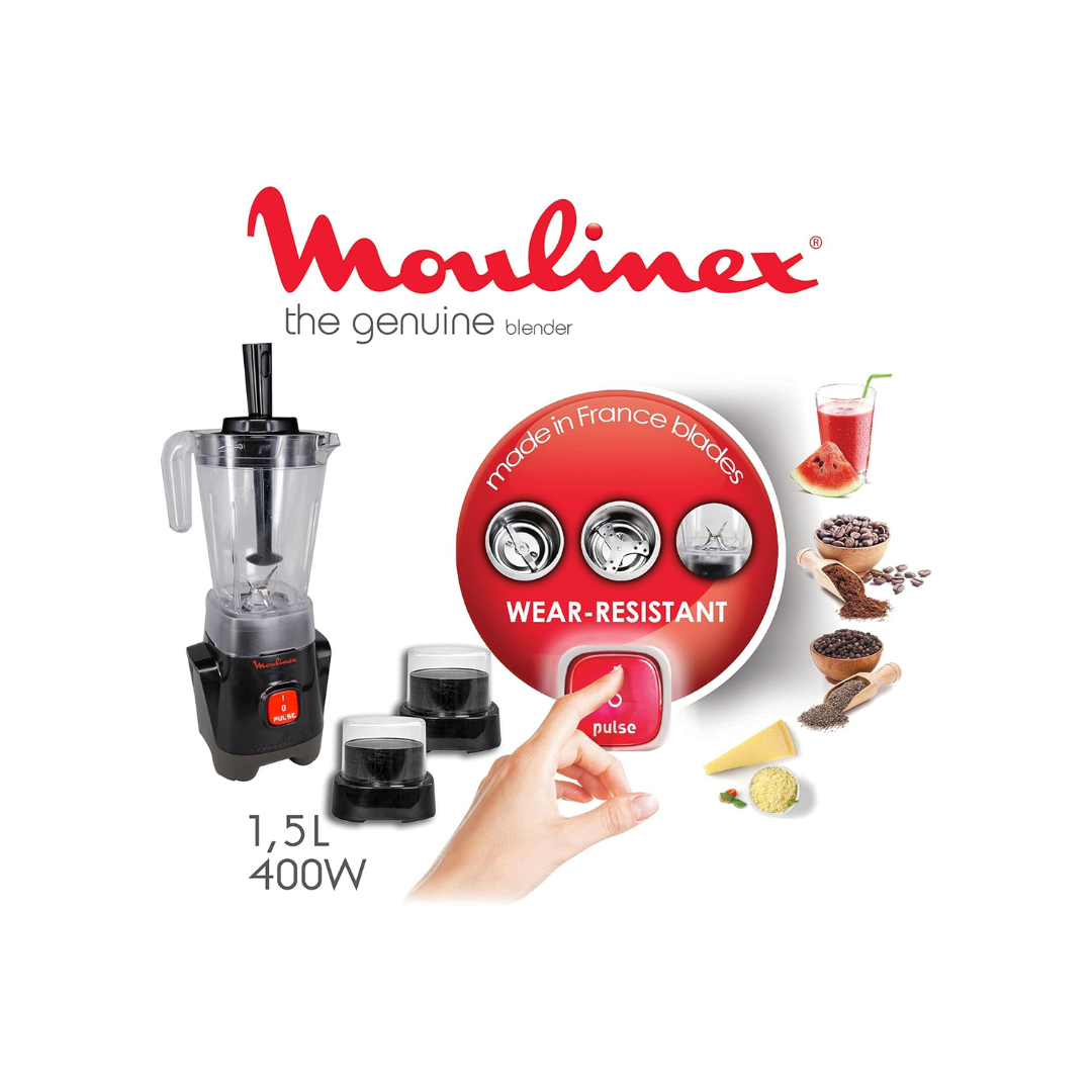 المقاس الكبير (12) Monilix Blender 1.25L 400W Black LM2428EG - Image 2