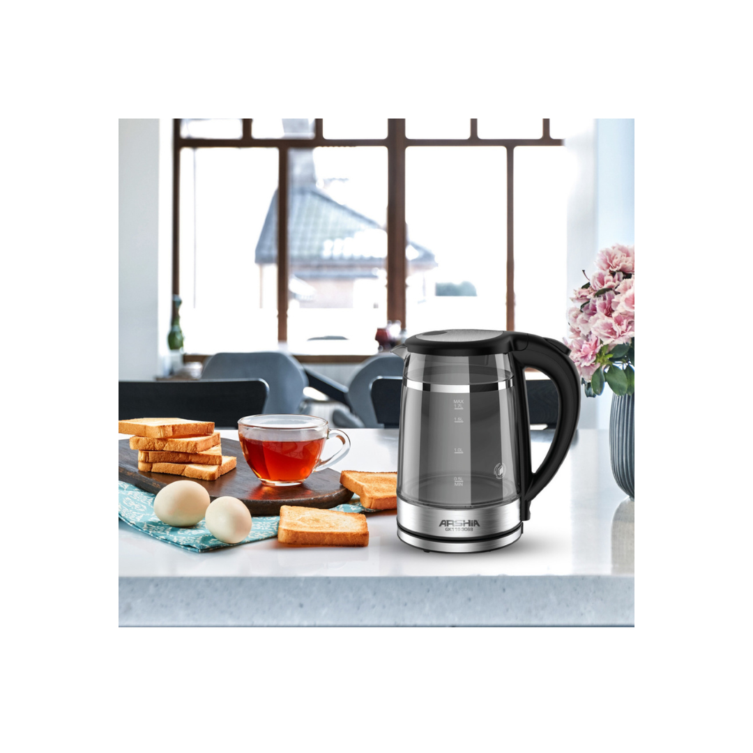 المقاس الكبير (86) غلاية مياة كهربائية ارشيا 1.7 لتر 2000 وات اسود GK116-3068 - الصورة 2