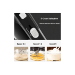 ⁦مضرب بيض سوكاني 800 وات 5 سرعات اسود SK-6621⁩ - الصورة ⁦2⁩