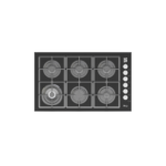 بيورتي مسطح غاز بلت ان 90 سم 6 شعلة اسود HPT903G
