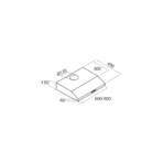 ⁦تيفا شفاط مسطح 60 سم قوة الشفط 650 م3/س DK6-621 X İNOX⁩ - الصورة ⁦2⁩