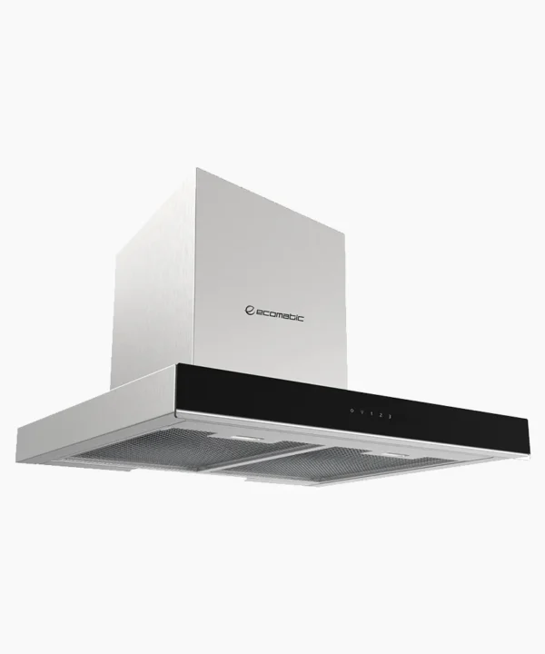 شفاط إيكوماتيك 60 سم على شكل حرف T استانلس ستيل – خاصية CleanAir – لوحة تحكم سوداء – H6310TT