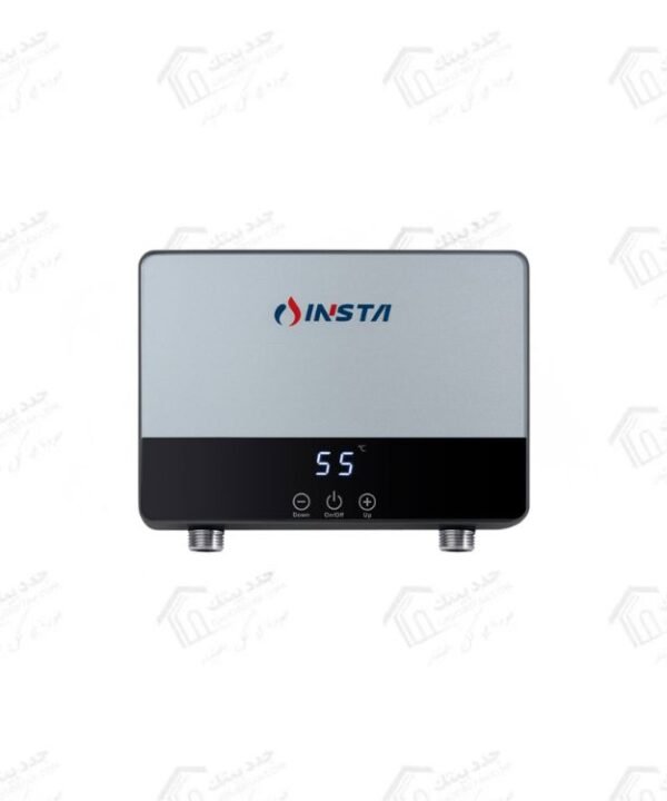 إنستا سخان مياه فوري كهربائي سمارت 6 كيلو بتصميم أنيق باللونين الرمادي والأسود IH-6 Smart