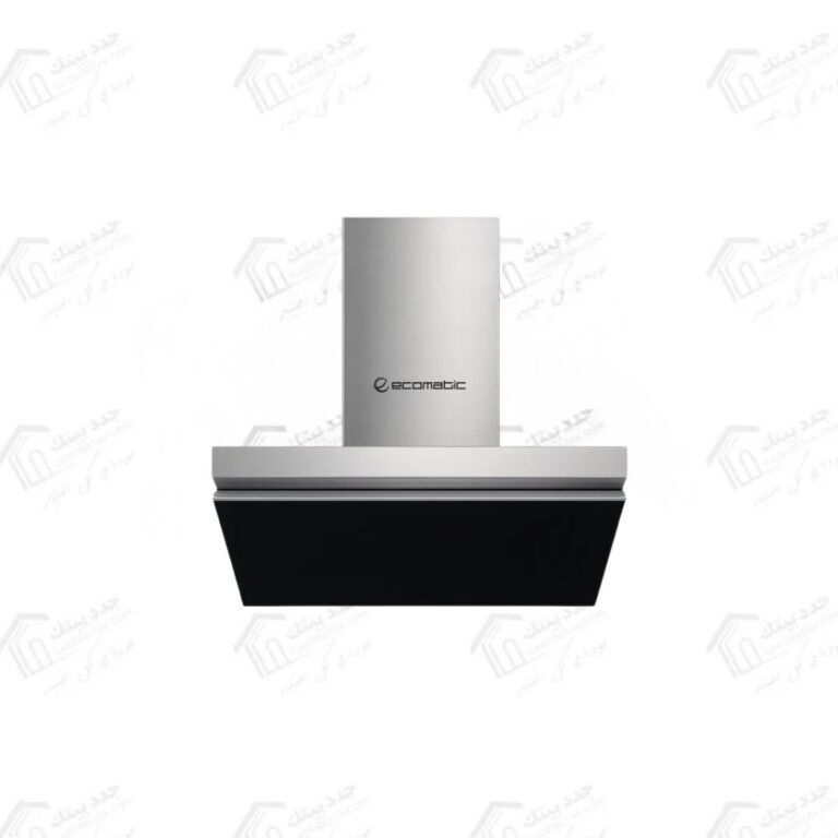 إيكوماتيك شفاط ديكورى 60 سم قوة الشفط 650 م3/س بتصميم فاخر يجمع بين الاستانلس ستيل والكريستال الأسود H66FTX