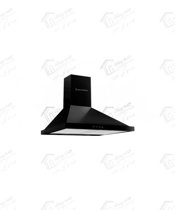 إيكوماتك شفاط هرمي 60 سم هرمي قوة الشفط 1000 م3/س بتصميم أنيق باللون الأسود H610BKD