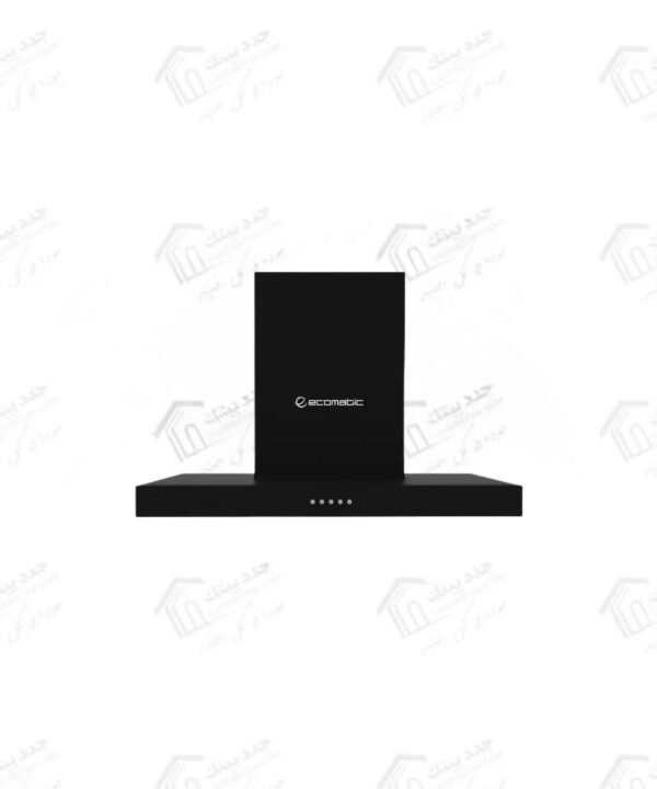 ايكوماتيك شفاط 60 سم شكل حرف T قوة 750 م³/س بتصميم أنيق من الاستانلس الأسود H6307TBKB