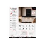 ايكوماتيك شفاط 60 سم شكل حرف T قوة 750 م³/س بتصميم أنيق من الاستانلس الأسود H6307TBKB - الصورة 3