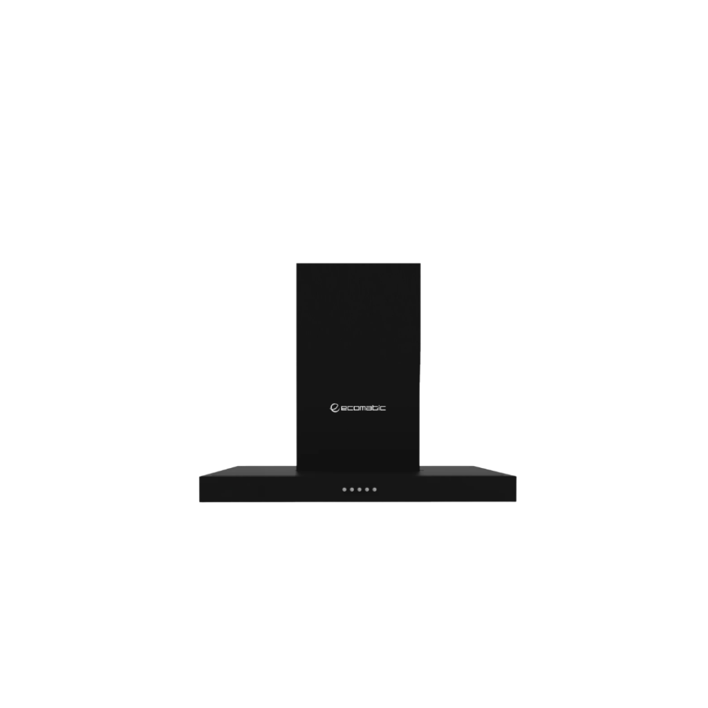 ايكوماتك شفاط 60 سم لون أسود بتصميم على شكل حرف H610TBKB T