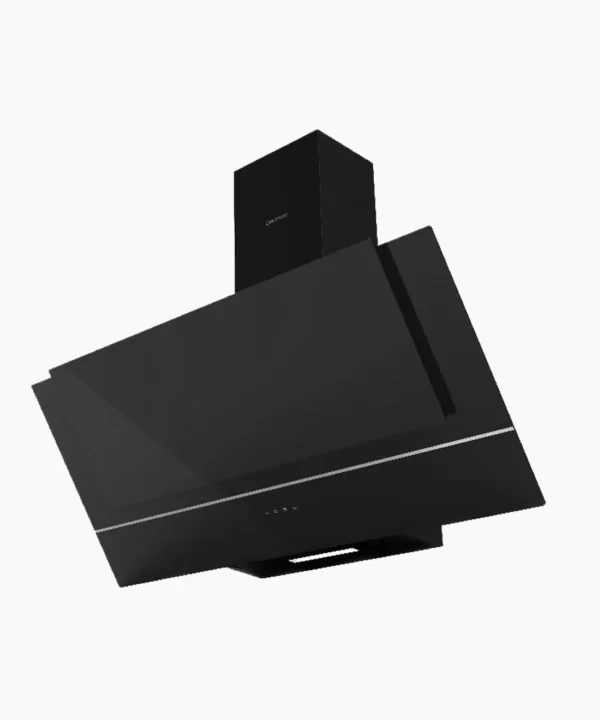 شفاط إيكوماتك 90 سم – تصميم مائل كريستال أسود | ديجيتال تاتش وتحكم بالريموت - H9110ZTS