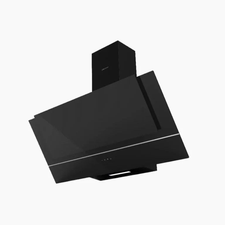 شفاط إيكوماتك 90 سم – تصميم مائل كريستال أسود | ديجيتال تاتش وتحكم بالريموت - H9110ZTS