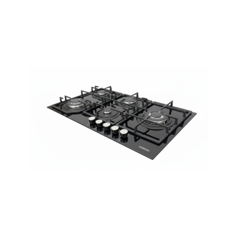 كومتيل مسطح غاز بلت ان 90 سم 5 شعلة اسود C9-50 BTF -HEX