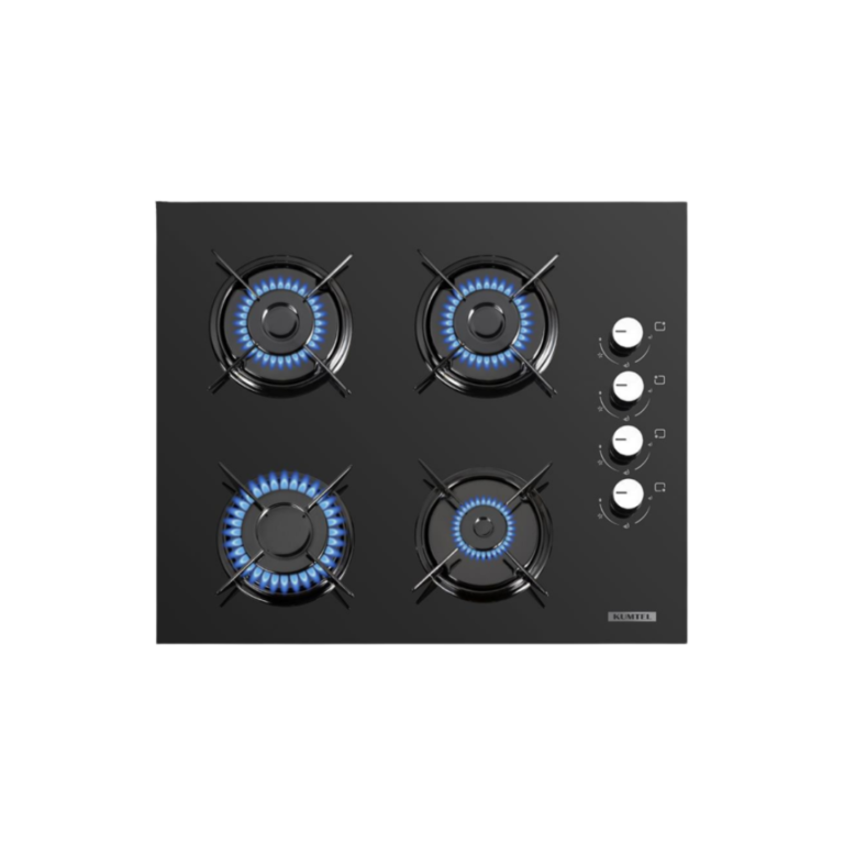كومتيل مسطح غاز بلت ان 60 سم 4 شعلة زجاج اسود C6-40BF