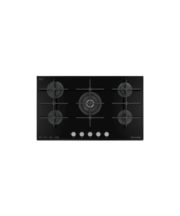 مسطح بلت إن غاز 90 سم كريستال أسود – إيكوماتك | 5 شعلات SPIDER - S957C