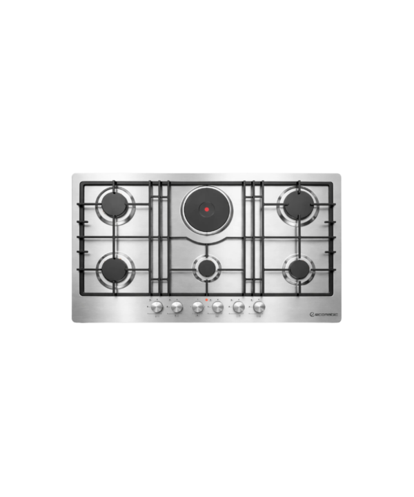 مسطح بلت إن غاز 92 سم ستانلس ستيل مع عين كهرباء | 6 شعلات XL - S963XLE