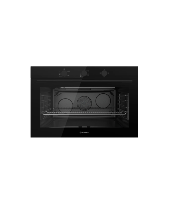 فرن إيكوماتك 90 سم غاز شواية كريستال أسود بالمروحة - G9604GT