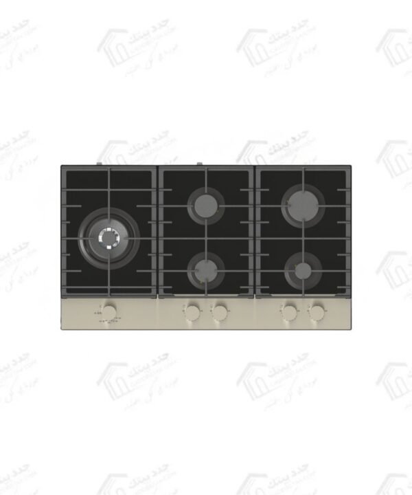 كيتشن لاين مسطح بلت ان غاز 90 سم مزود بـ 5 شعلات غاز عالية الكفاءة (High Efficiency Burners) بتصميم فاخر من الزجاج السيراميك الأسود مع إطار من الاستانلس ستيل ZP.PRO5020