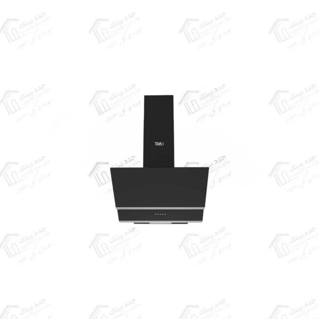 تيفا شفاط ديكورى 90 سم قوة الشفط 850 م3/س بتصميم ديكوري مائل من الزجاج الأسود CTW 21-BLACK