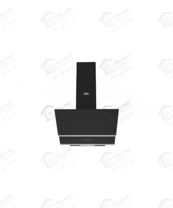 تيفا شفاط ديكورى 90 سم قوة الشفط 850 م3/س بتصميم ديكوري مائل من الزجاج الأسود CTW 21-BLACK